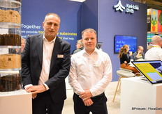 John Noordam and Richard Bremmer at the new peat catchers. Viva Green C, Wood Fibre, BVB Accretia, Ligno Drain and Ligno Mix S T050.